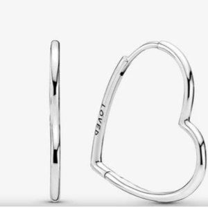 PANDORA Heart Earrings. 926 Sterling Silver.